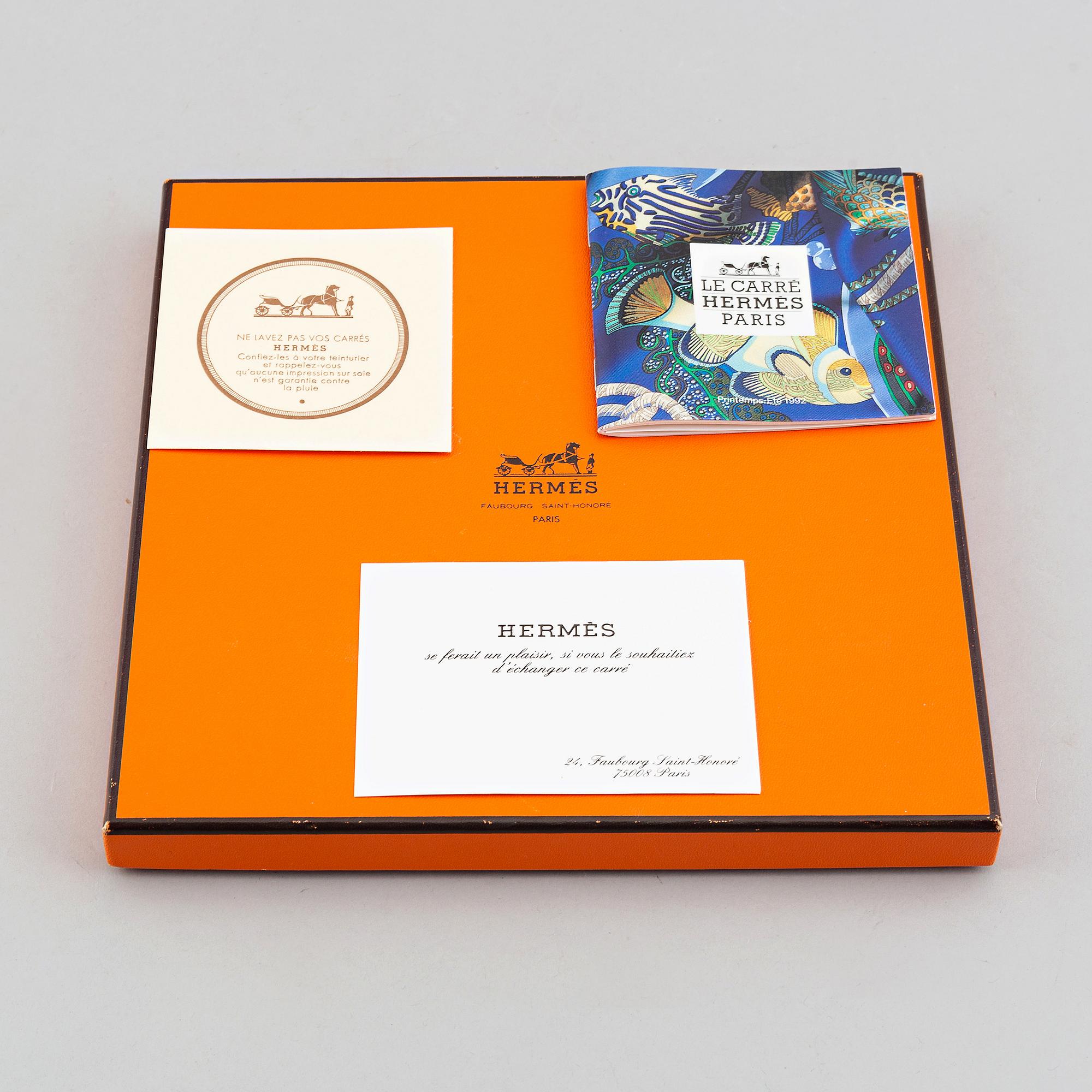 Hermès, a 'Grands Fonds' silk scarf.