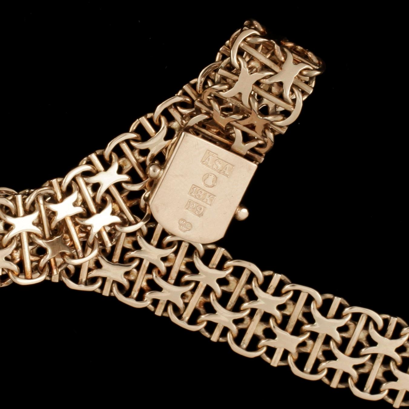 ARMLÄNK, 18k guld. Vikt ca 24,5 gram.