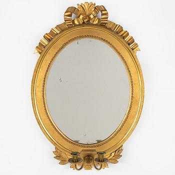 A Gustavian mirror sconce, Sweden, end of the 18th century.