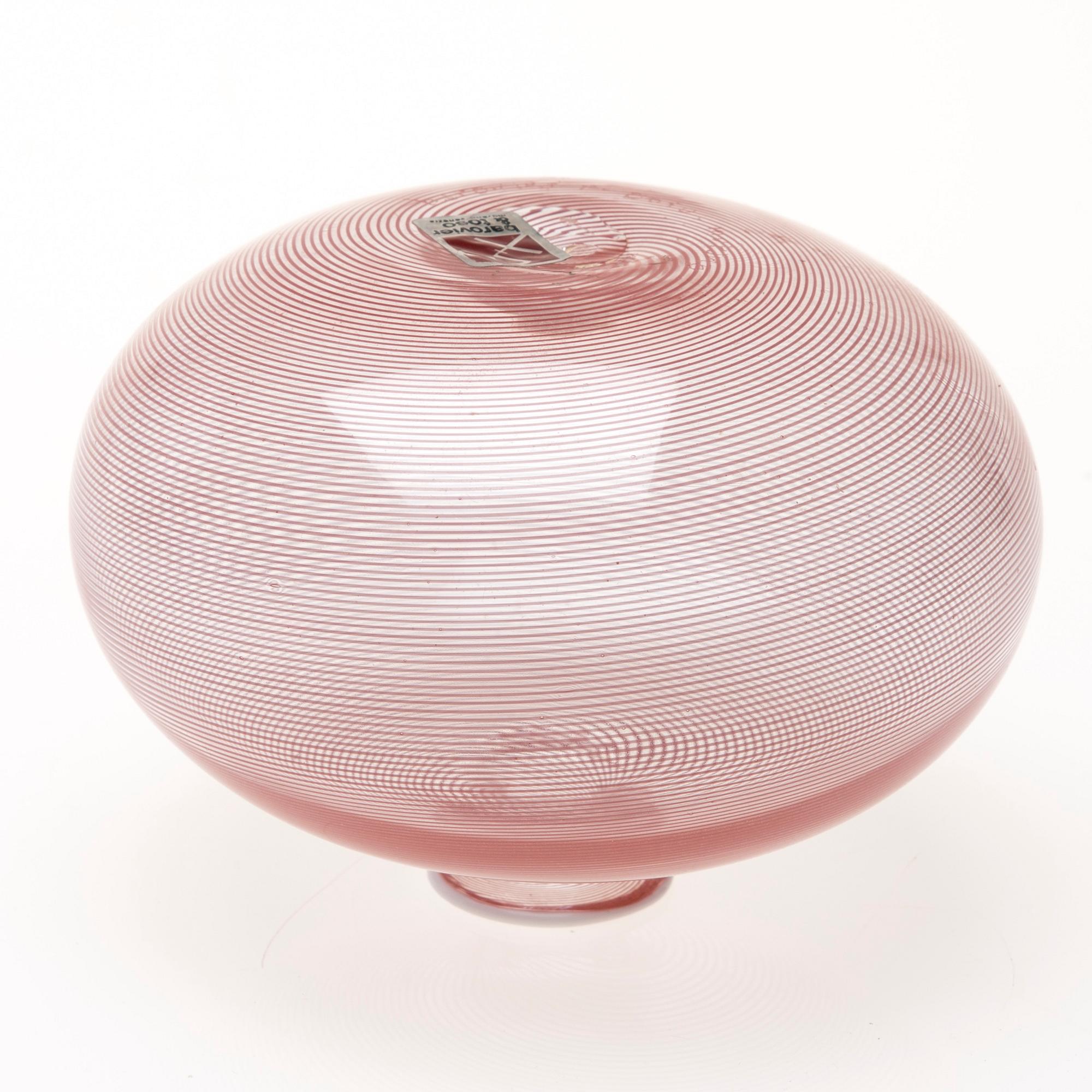 FLASKA, glas, signerad Barovier & Toso, Murano.