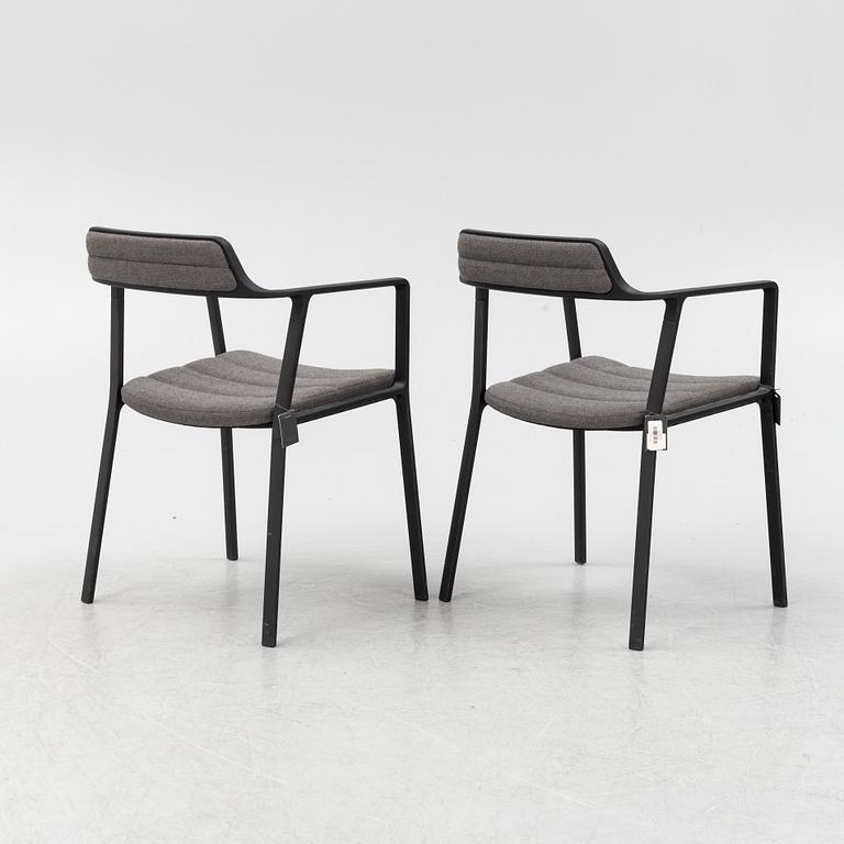 A pair of model 451 steel armchairs from Vipp.