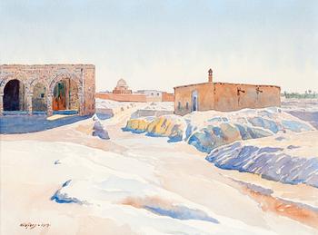 66. Gunnar Widforss, Scene from Tunisia.