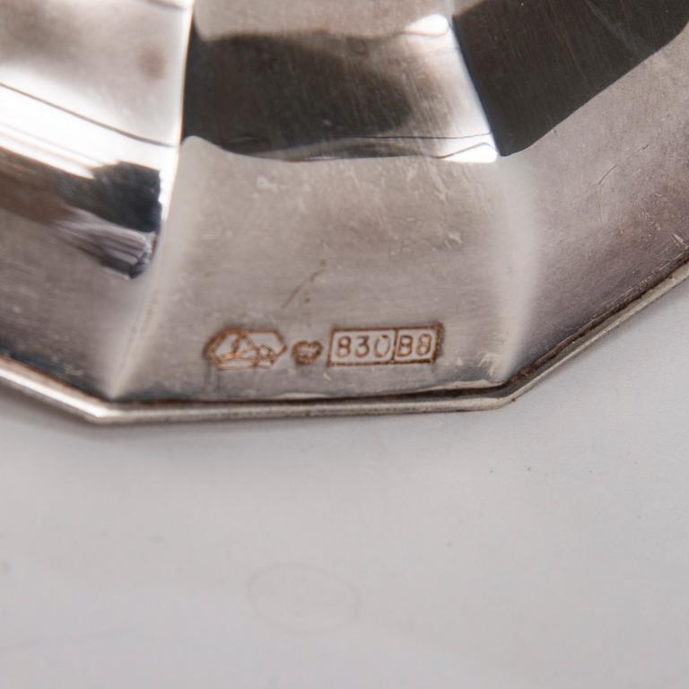 LJUSSTAKAR, ett par, silver, Kultakeskus Tavastehus, 1980.