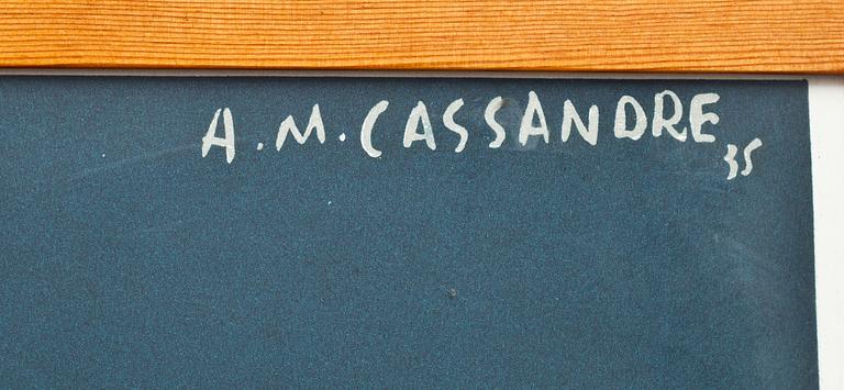 ADOLPHE MOURON CASSANDRE, efter, färglitografisk affisch. Signerad och daterad 35 i trycket.