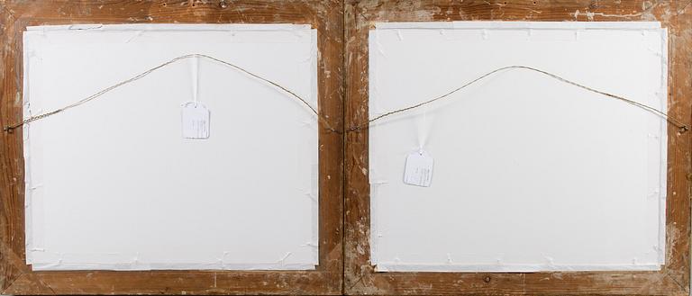 LITOGRAFIER, 2 ST, Eduard Friedrich Leybold, efter, J.Rauh, L.T. Neumann, Wien 1800-talets mitt.