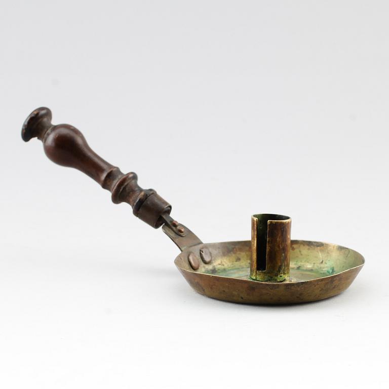 LJUSSTAKE, mässing, 1700-/1800-tal.