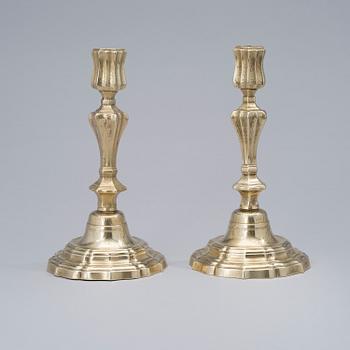 PAIR OF ROCOCO CANDLESTICKS, 18th century.