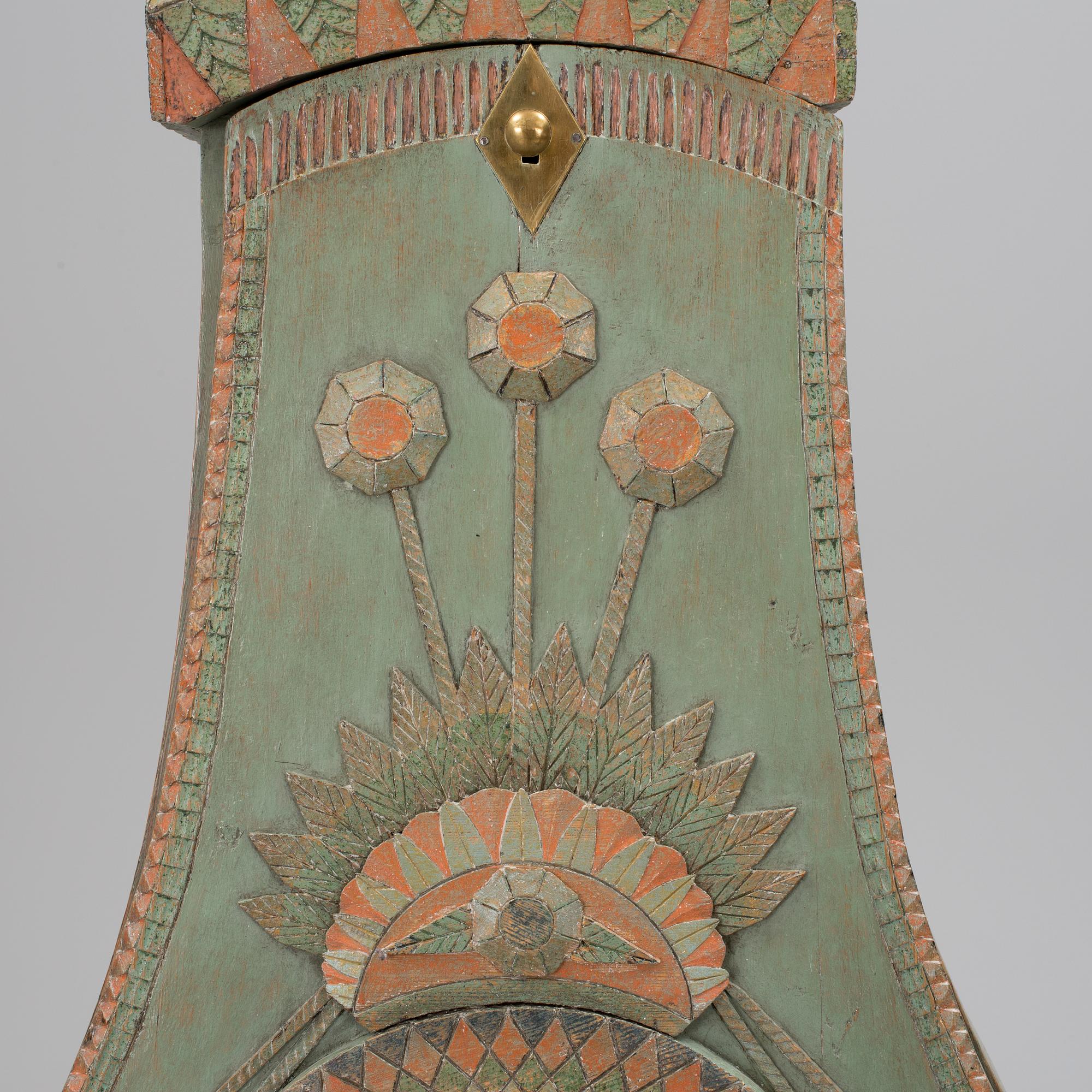 An early 19th century folk art floor clock from Ångermanland.