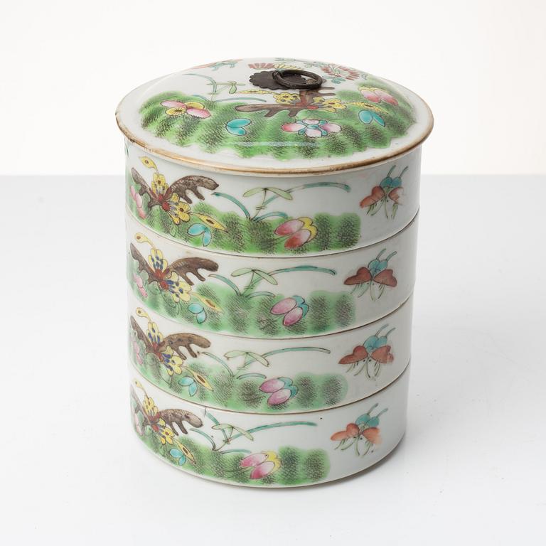 Matlåda, porslin, Kina, sen Qingdynasti/omkring år 1900.