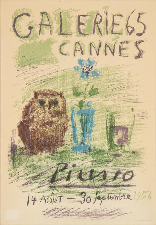 Pablo Picasso, efter, "Owl, Glass and Flower".