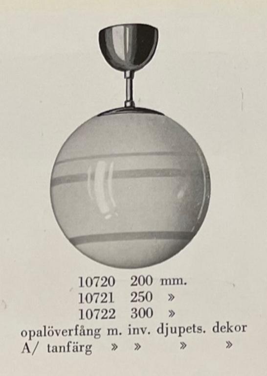 Harald Notini, a ceiling lamp model "10722", Arvid Böhlmarks Lampfabrik, Stockholm, 1930s.