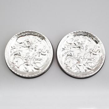ASKFAT, 2 st, silver, GAB, Stockholm 1964 samt 1967.