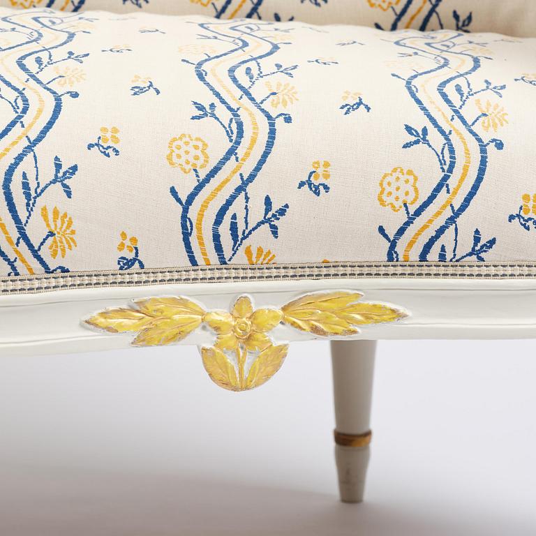 Soffa, Stockholmsarbete, sent 1700-tal, Gustaviansk.