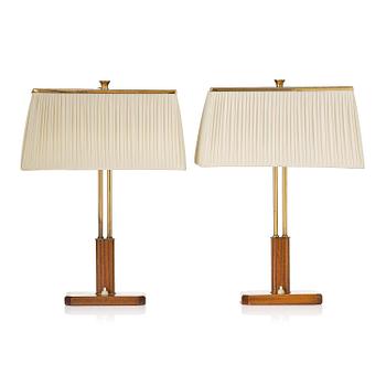 455. Harald Notini, a pair of table lamps model 15485, Arvid Böhlmarks Lampfabrik, Stockholm, 1940s-50s.