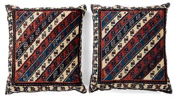 433. a pair of bags/cushions, Gendje, South Caucasus, c. 50 x 58 cm.