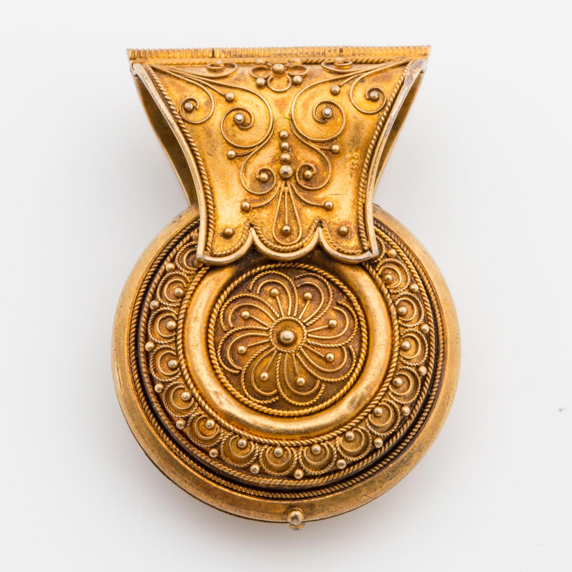 MEDALJONG, 18K guld.