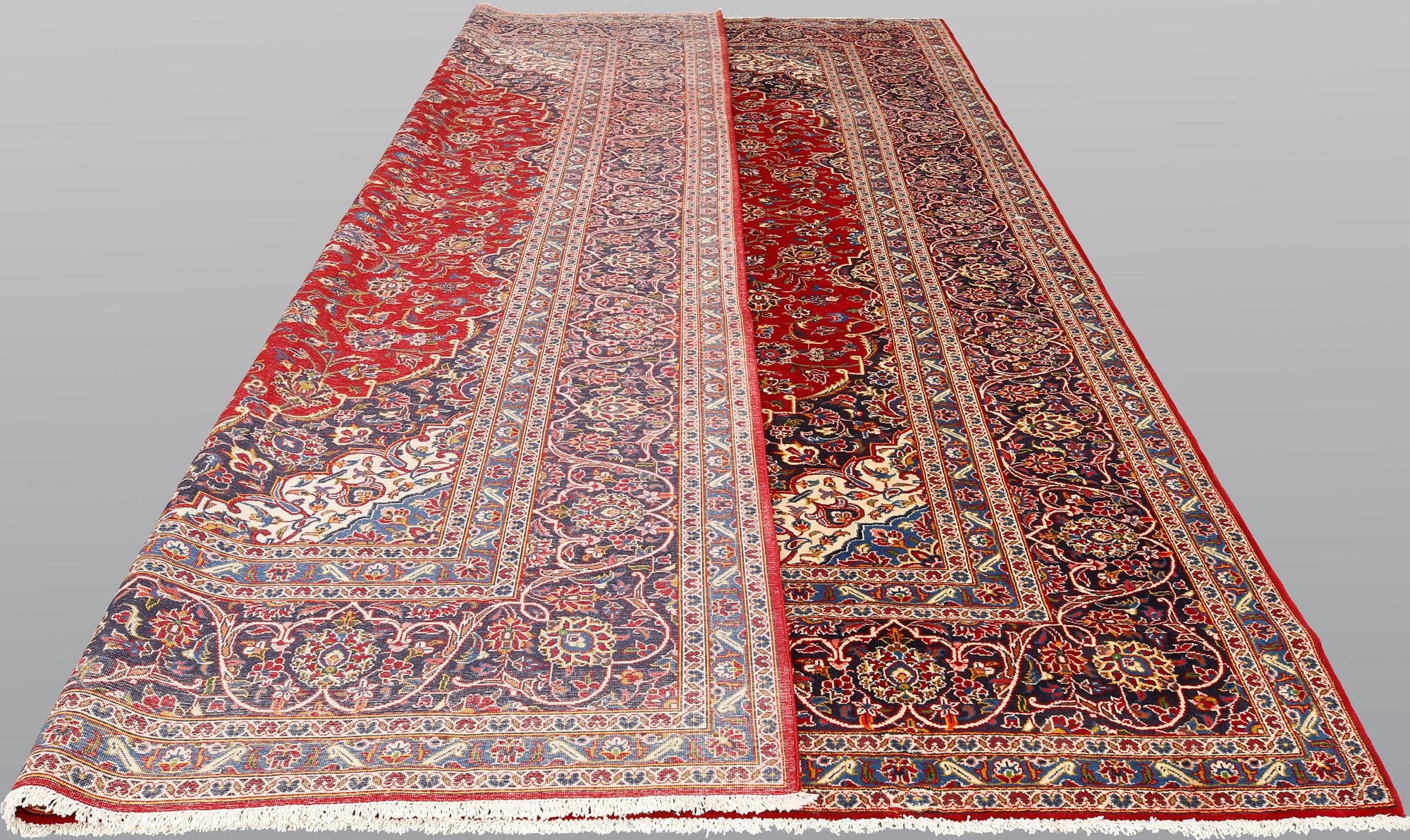 A Keshan carpet, 398 x 298 cm.