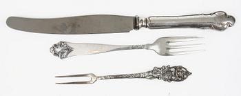 PARTI SILVER, ca 40 delar, 1900-tal. Vikt 745 gr.