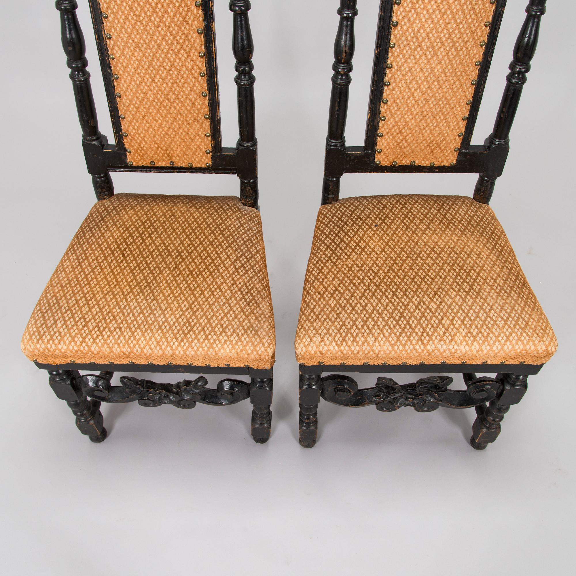 A pair of Baroque style chairs, second half of the 19th century.