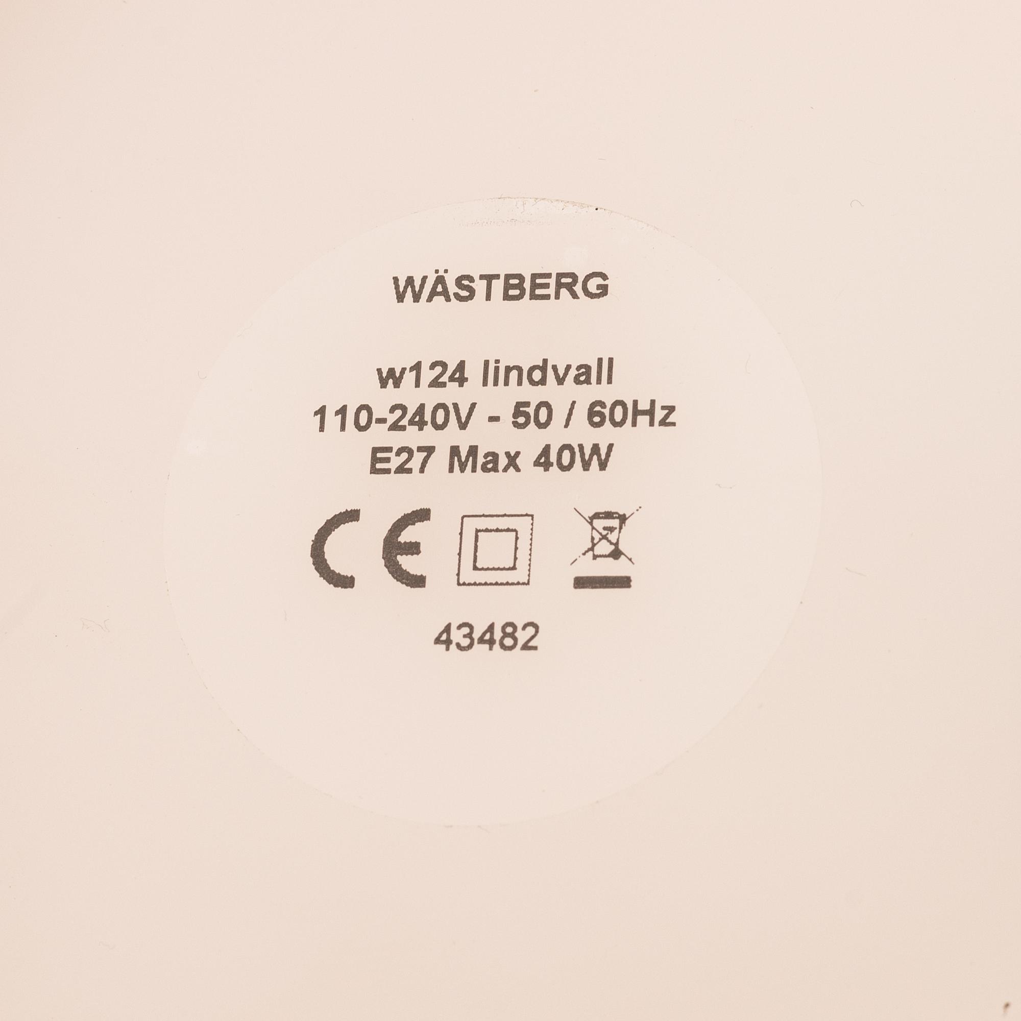 Jonas Lindvall, a pair of 'W124S1' ceiling lamps, Wästberg.