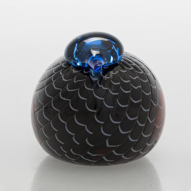 Oiva Toikka, lasilintu, signeerattu Oiva Toikka Nuutajärvi Notsjö Turun Sanomat.