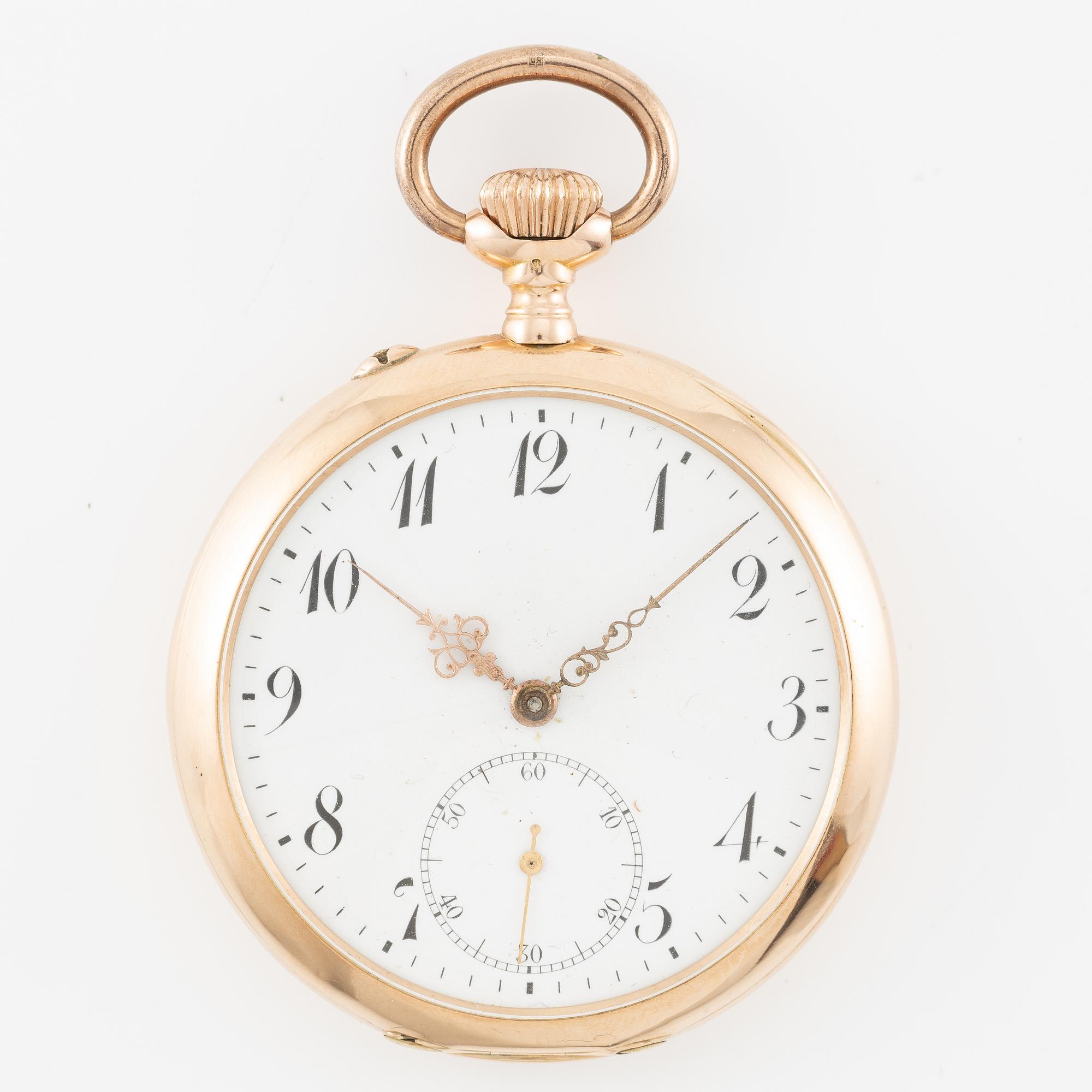 IWC, pocket watch, hunter, 49.5 mm.