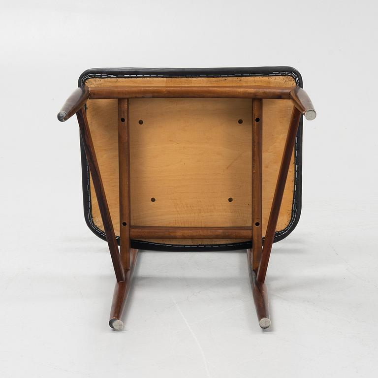 Poul Hundevad, dining set, table and a set of three chairs, Denmark, 1960s.