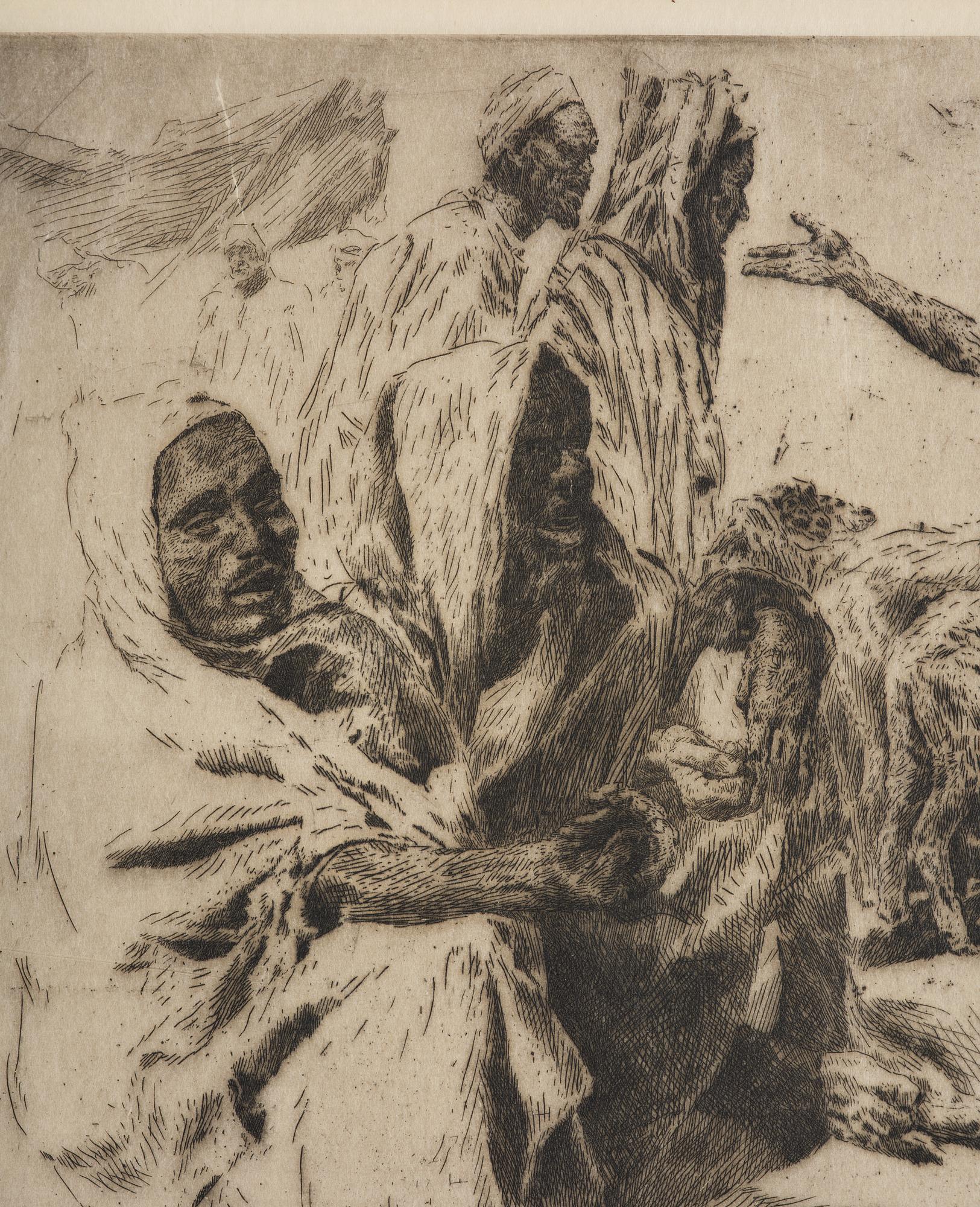 Erich Wolfsfeld, Vilande karavan med getter.