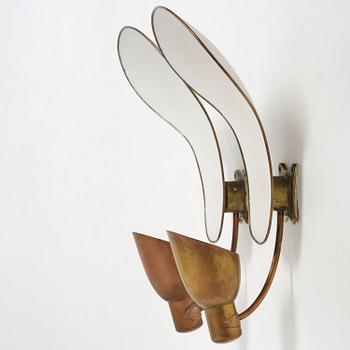 Carl-Axel Acking, a pair of wall lamps model "5029", Bröderna Malmströms Metallvarufabrik, Malmö, 1940s.