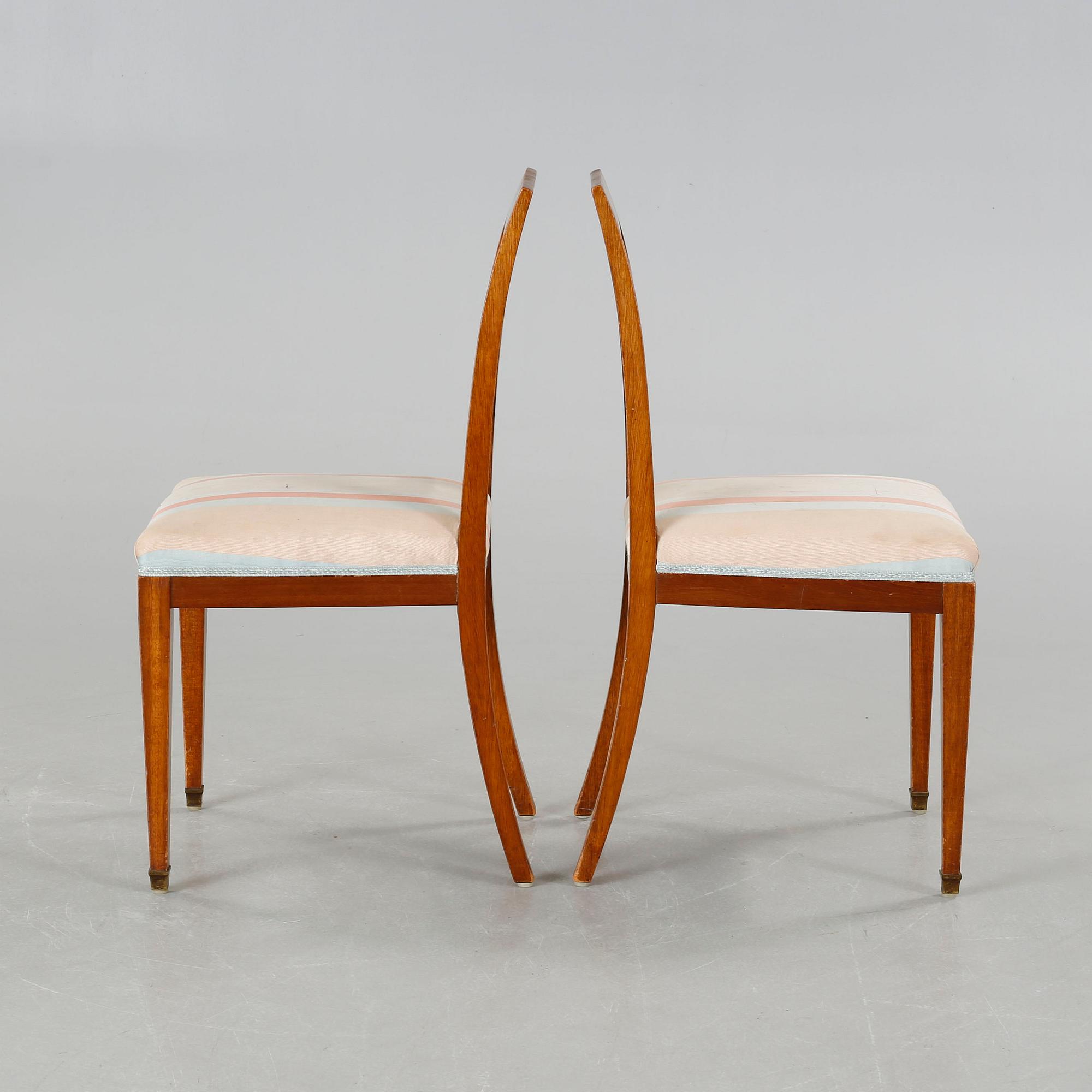 A sofa, six chairs and one table in Swedish Karl-Johan style, made in the first half of the 20th century.
