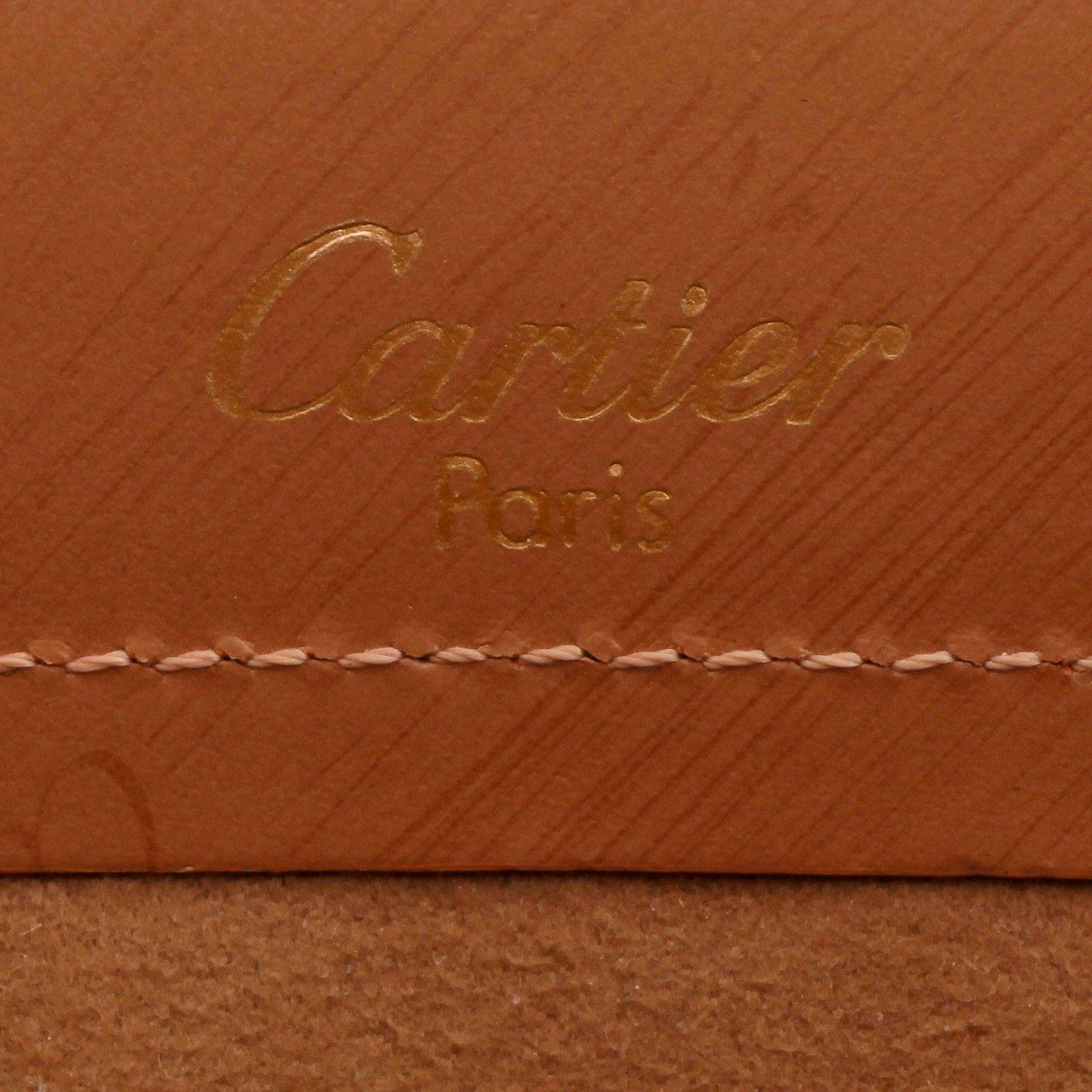 CARTIER, a beige leather handbag, "Cage".