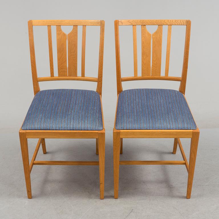 A set of six chairs "Ulfåsa" by Carl Malmsten, second part of the 20th century.