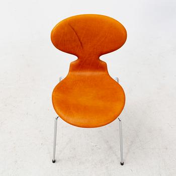 A set of six Arne Jacobsen "Myran" leather chairs for Fritz Hansen Denmark, later part of the 20th century,