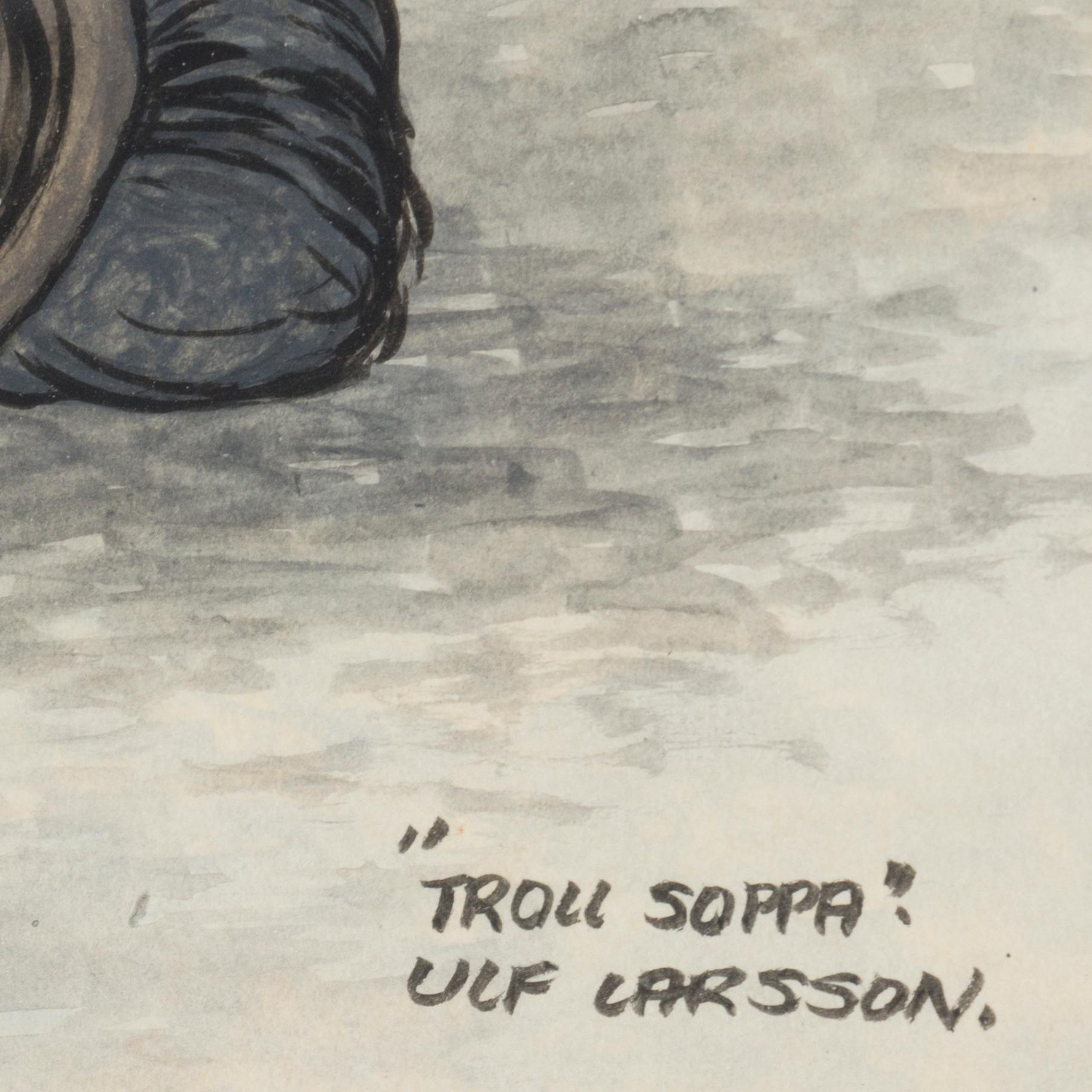 ULF LARSSON, watercolour/ink, signed.