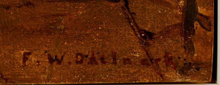 FRANS WILHELM ODELMARK, olja på pannå, signerad.