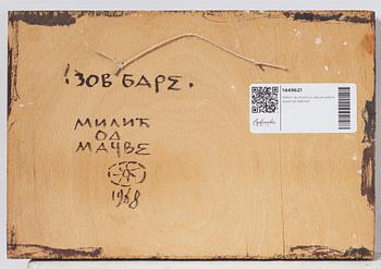 Milić od Mačve, oil on canvas laid down on panel, signed, also signed and dated 1968 verso.