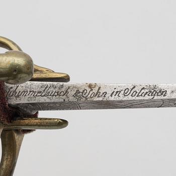 Saber, German, for officer, Schimmelbusch & Sohn, Solingen, early 19th century.