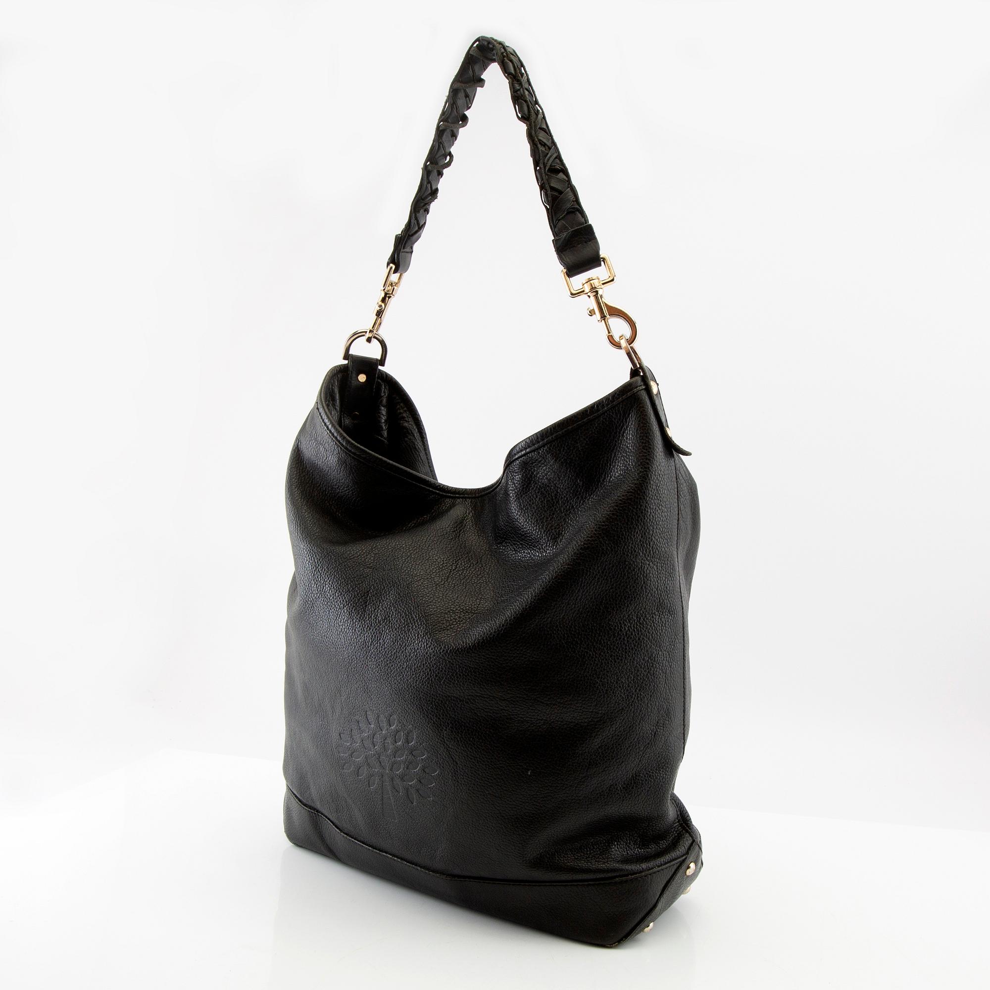 Mulberry, a black leather 'Effie' handbag.