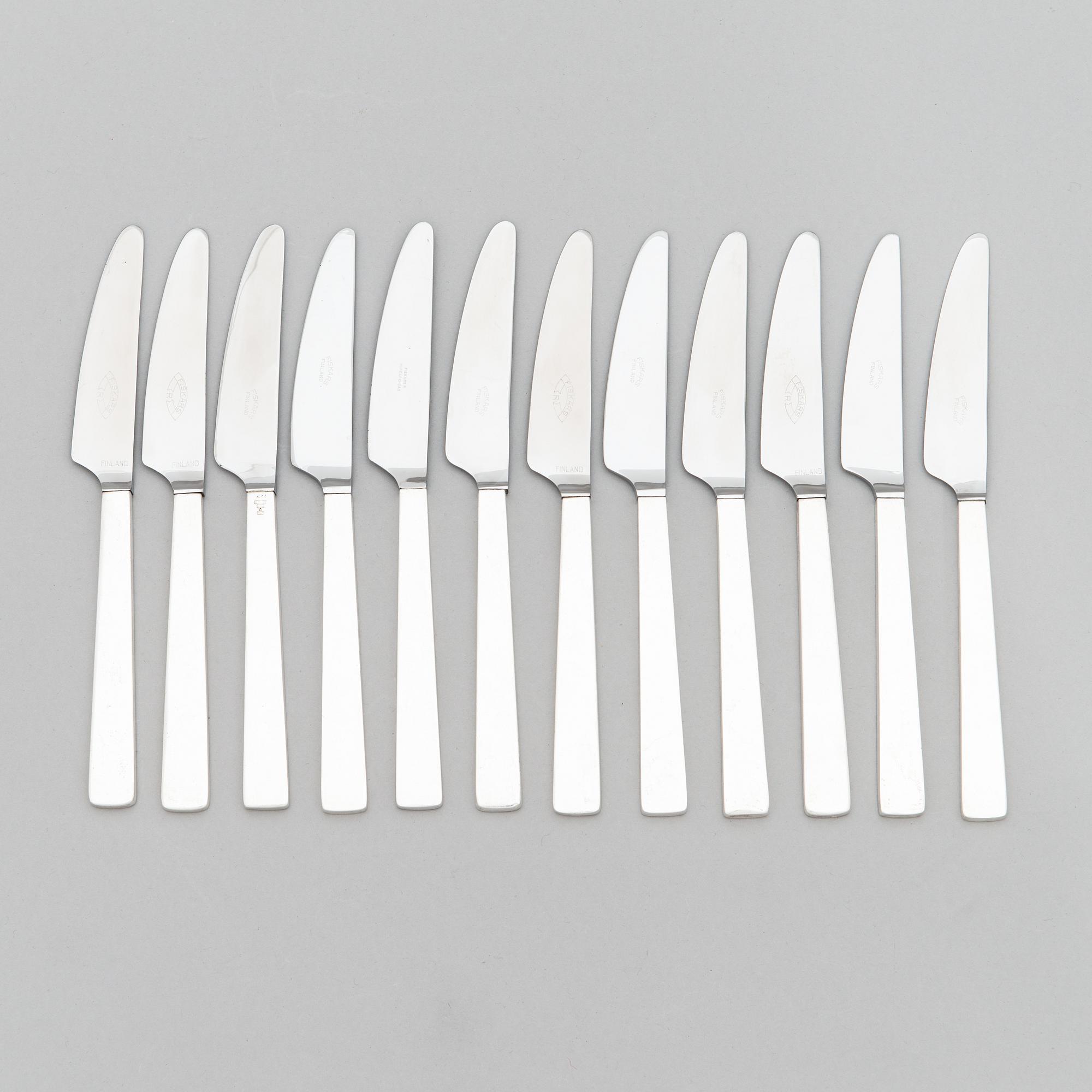 Bertel Gardberg, A 96-piece set of "Birgitta" silver cutlery, marked BG, Hopeatehdas oy, Helsinki 1956-64.