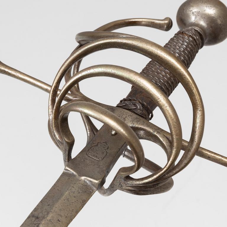 A composite swept-hilt rapier 17th and 19th Century.