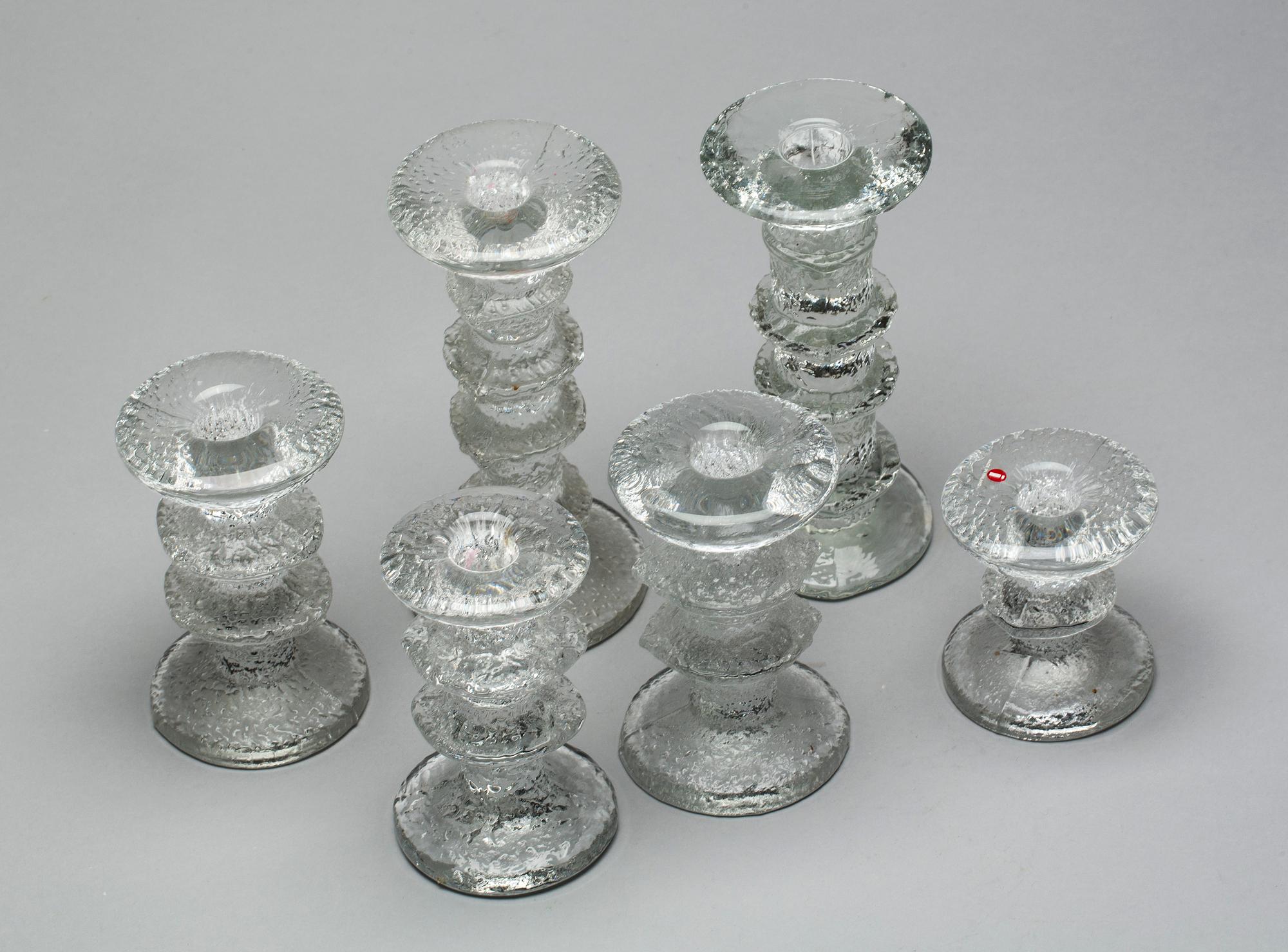 LJUSSTAKAR, 6 st, "Festivo", Timo Sarpaneva, Iittala.