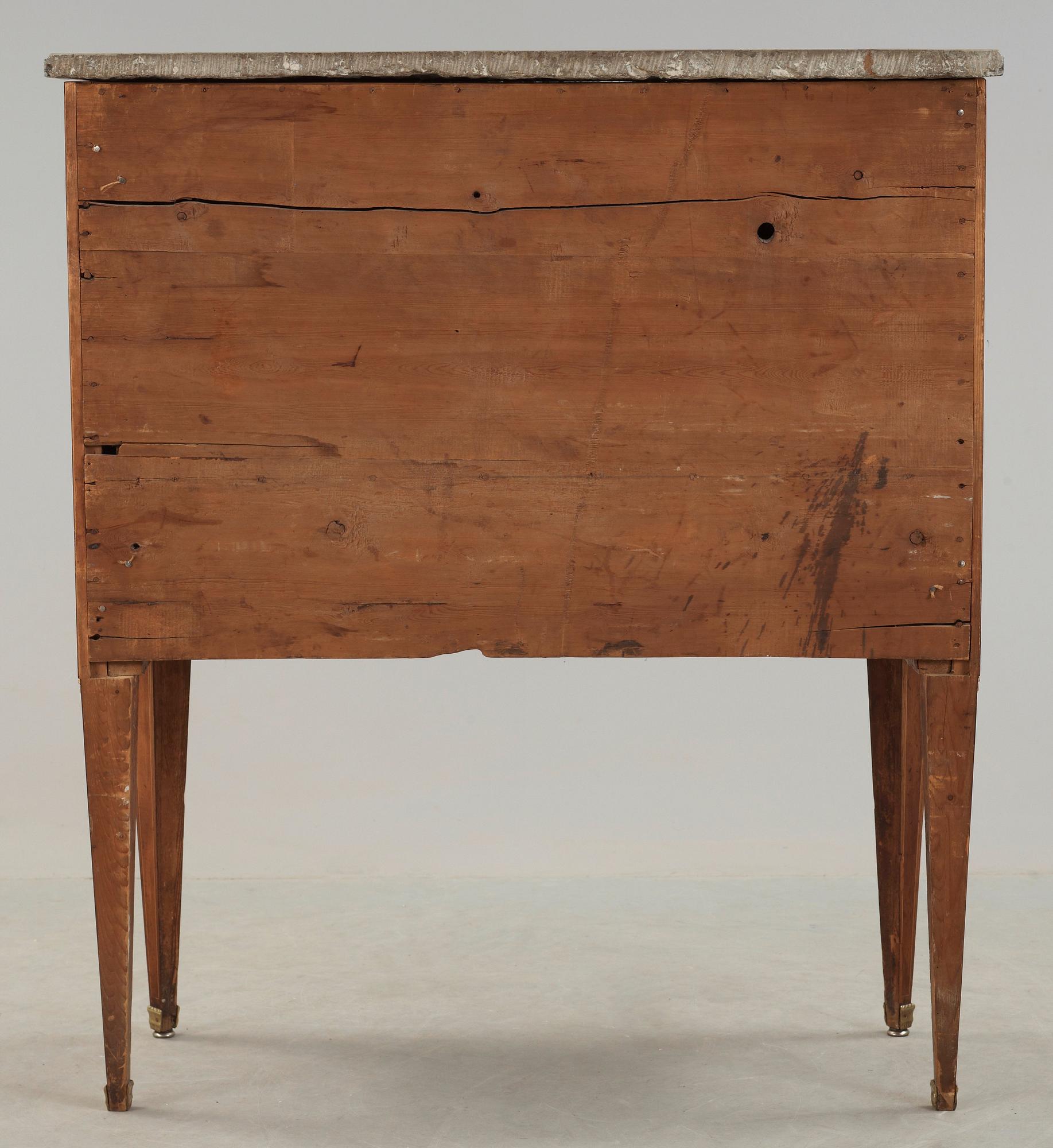 A Gustavian late 18th century secretaire by N. P. Stenström, master 1781.