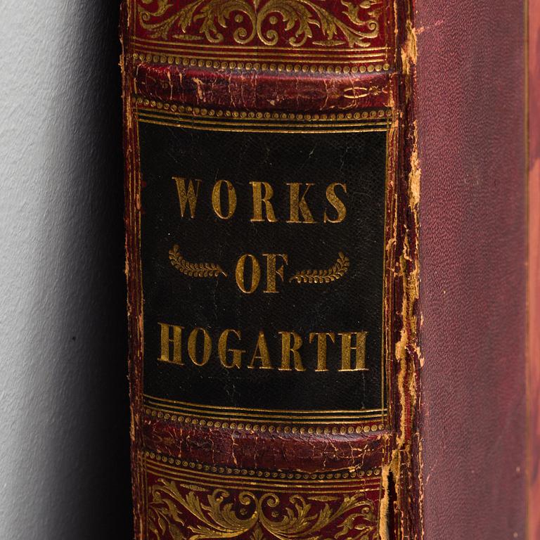 BOK, "The Works of William Hogarth", 1822, utgiven av Baldwin & Cradock, London.