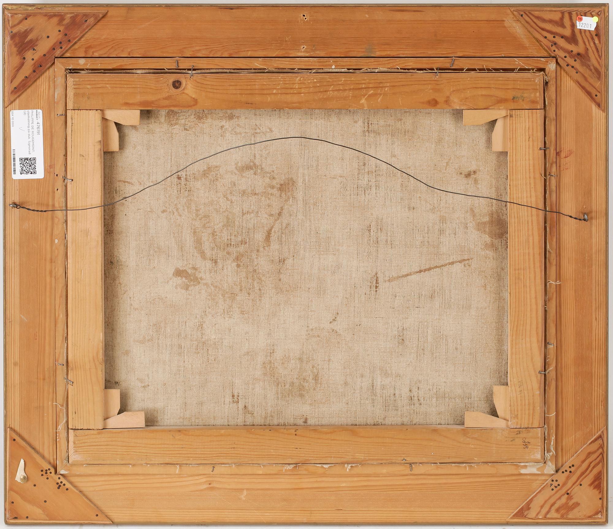 PHILIPPE DE ROUGEMONT, oljemålning på duk. Signerad.