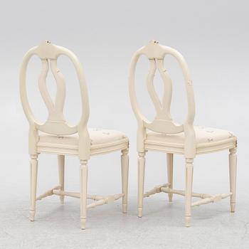 Dining group, 10 pieces, Gustavian style, 20th century.