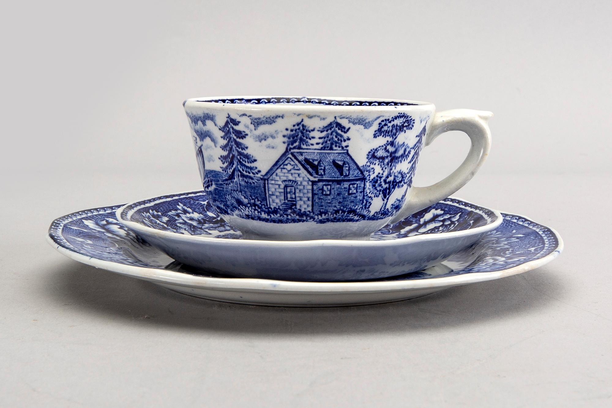 Reinhard Richter, servis, 58  delar, "Masema", Arabia flintgods Finland 1941-64.