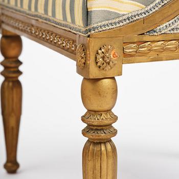 A pair of late Gustavian open armchairs attributed to E. Ståhl (master in Stockholm 1794-1820).