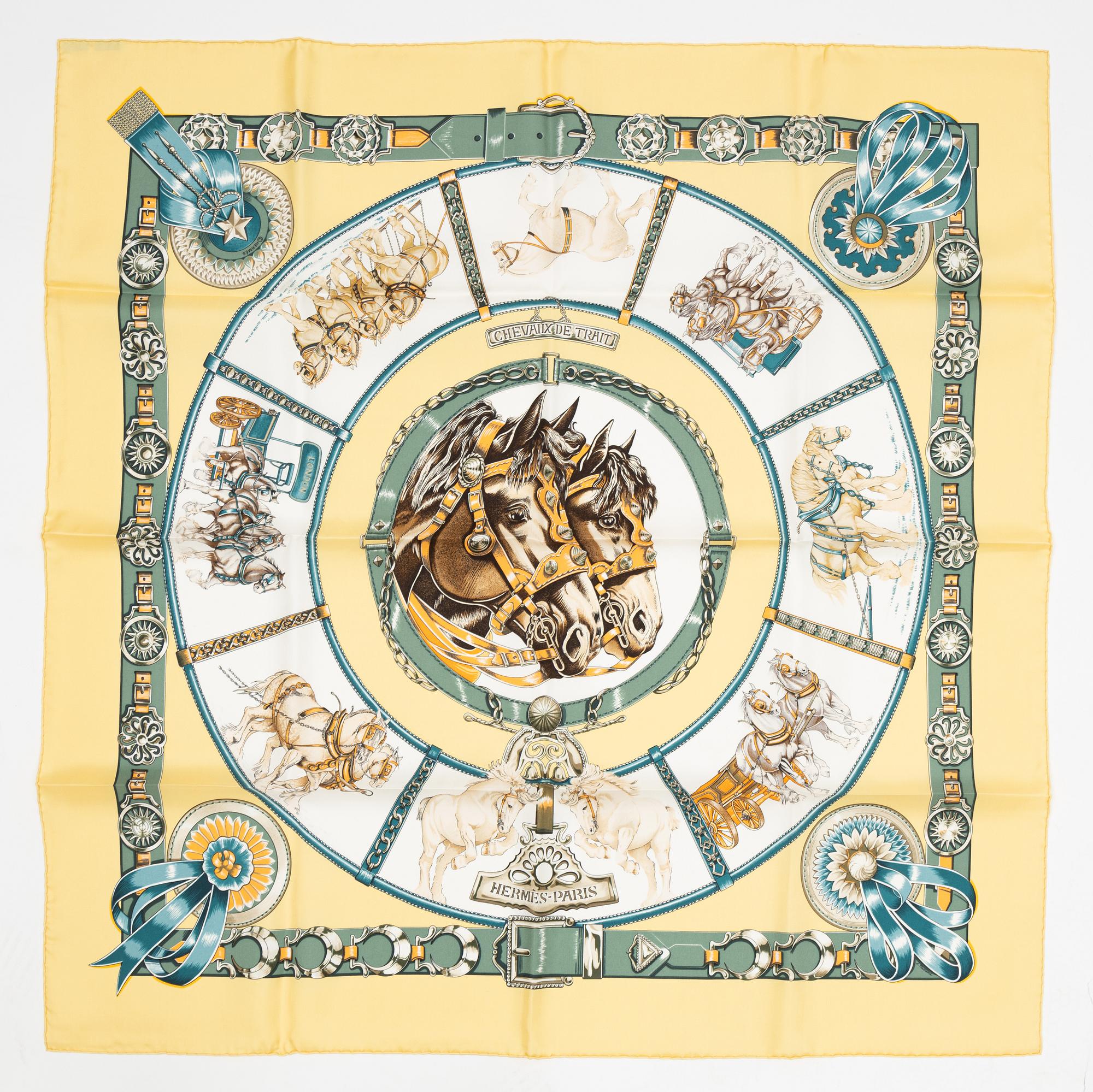 Hermès, scarf, "Chevaux de Trait".
