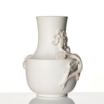 Wilhelm Kåge, vaser, två stycken, "Carrara", keramik, Gustavsberg, 1930-40-tal.