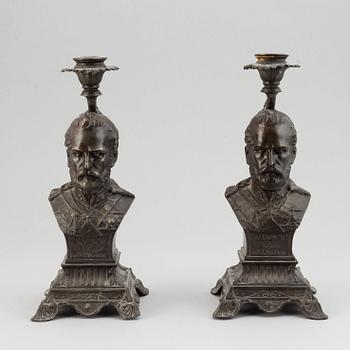 A pair of candelsticks, second half of the 19th century.